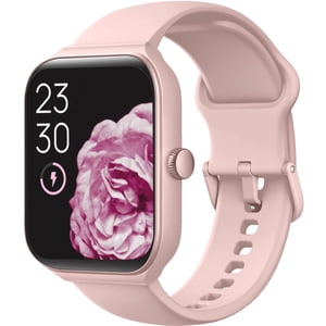 TOOBUR Smart Watch pour les femmes Alexa intégré, 1.95" Fitness Tracker avec Réponse / Faire des appels, IP68 Taux d ' étanchéité/de chaleur/deuil Tracker/100 Modes de sport, Montre de fitness compatible Android i