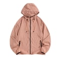 thumbnail image 1 of Maqroz Veste de Soleil pour Homme UPF 50++ à Capuche à Fermeture Éclair Intégrale Protection UV SPF Rafraîchissante Légère avec Poches Été Ajustable Séchage Rapide Veste de Sport de Piste Randonnée Pêche Plein Air Rouge P, 1 of 4