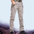 thumbnail image 2 of cllios Pantalon Cargo pour Homme Grande Taille Pantalon Cargo de Travail Militaire Extensible Imperméable Pantalon de Randonnée Multi-Poches Léger Pantalon de Travail Extérieur Kaki 4TG, 2 of 7