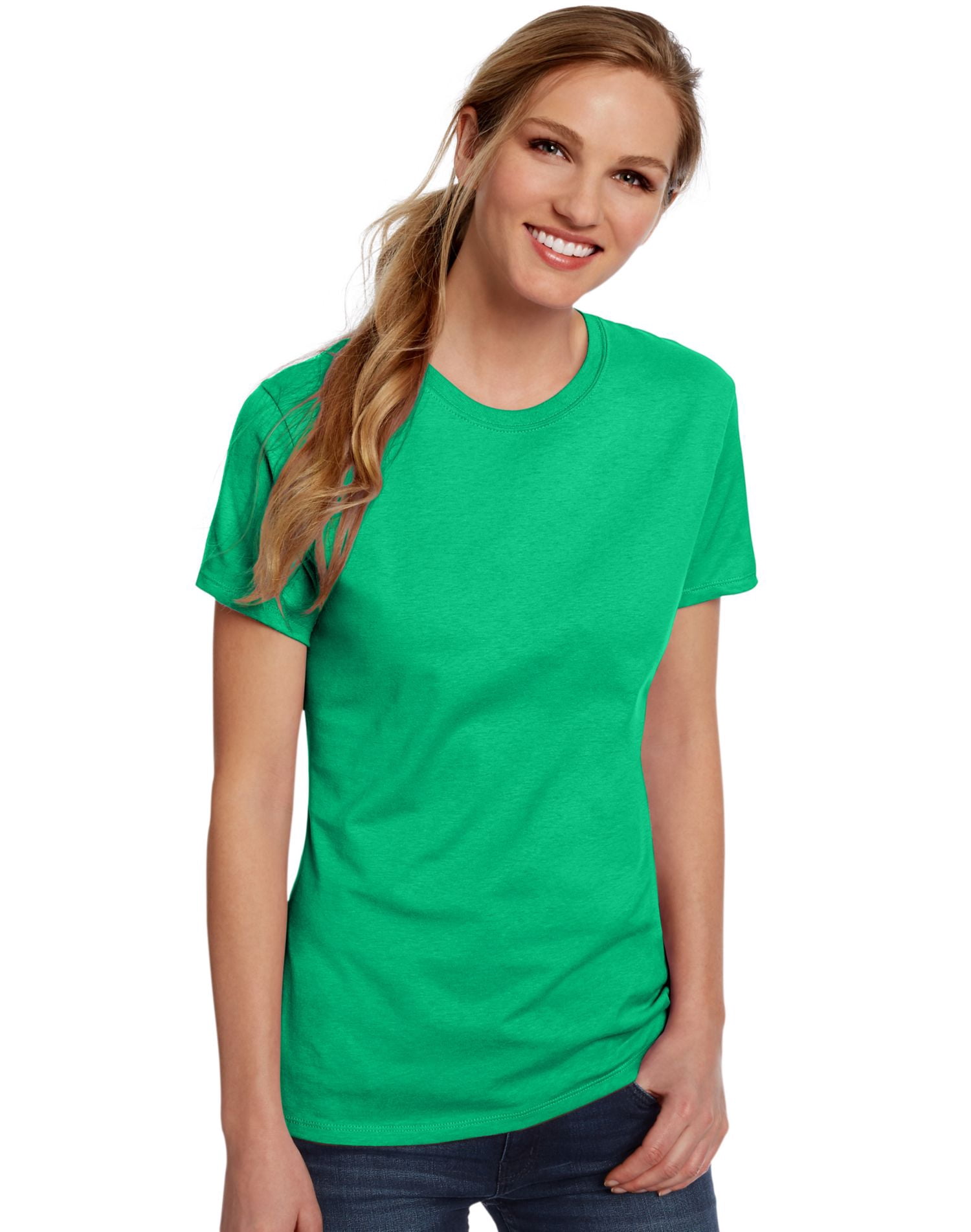 Hanes T-shirt Nano-T pour Femmes, TG, Vert Trèfle