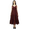 thumbnail image 1 of Bimba Women's Sundress Long Maxi Drawstring Waist Spaghetti Strap Dresses, 1 of 9