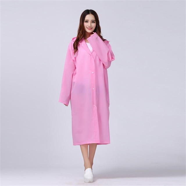 Imperméable pour Adultes Cape de Pluie Portable Imperméable Manteau de Pluie d'Extérieur avec Capuchon Imperméable Transparent pour le Camping, la Randonnée et le Voyage