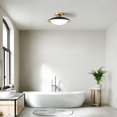 thumbnail image 3 of Dimmable Modern Mid-Century Ceiling Light, Black and Gold LED Semi Flush Mount Ceiling Light, 5CCT 2700K-6000K Lighting Fixture Ceiling Lamp with Gla, 3 of 9