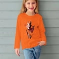 thumbnail image 5 of RXIRUCGD Chemises à Manches Longues pour Filles, Col Rond Mignon, Blouses Décontractées Élégantes (Orange, Taille : 4 Ans), 5 of 5