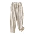 thumbnail image 3 of Birdeem Womens Fashion Solid Color Casual Elastic Waist Pockets Long Pants, 3 of 8