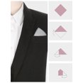 thumbnail image 3 of INSPIRE CHIC Men's Cotton Handkerchiefs Solid Color Pocket Square for Men Grey One Size, 3 of 4