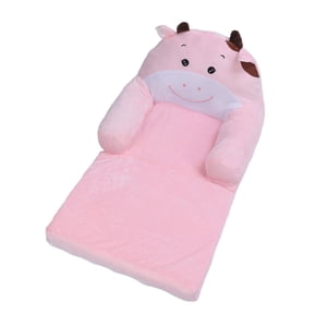 Kids Sofa Cartoon Soft Comfortable Children Folding Couch Sofa Bed Boys Girls Bedroom Pink Cow