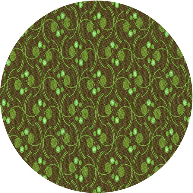 Ahgly Tapis Rond Lavable en Machine Intérieur Transitionnel Marron, 3 Pieds Rond