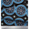 thumbnail image 2 of Soimoi Silk Fabric Mandala Ethnic Print Sewing Fabric Yard 42 Inch Wide, 2 of 3