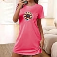 thumbnail image 2 of Birdeem Chemises de Nuit pour Femmes Chemise de Nuit Courte Surdimensionnée pour Femmes Robe Imprimée à Col Rond et Manches Courtes, 2 of 12