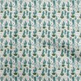 thumbnail image 1 of oneOone Rayonne Vert Sarcelle Tissu Cactus Matière de Robe Tissu Imprimé Tissu au Mètre 56 Pouces de Large, 1 of 5