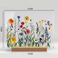 thumbnail image 3 of Nilvkv Acrylic Printed Desktop Display Floral Decoration Wooden Base Transparent Desktop Ornament, 3 of 6