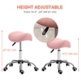 thumbnail image 4 of HOMCOM Chaise de Salon pour Spa, Chaise de Beauté avec Roues Pivotantes, Rose, 4 of 10