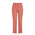 thumbnail image 4 of Timegard Womens Plus Size Pants Elastic Waisted Solid Color Lightweight Pants Lounge Trousers Pockets, 4 of 4
