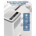 thumbnail image 4 of EastVita 10000 BTU Portable AC with Heater - 4-in-1 Ventless Floor Air Conditioner, 4 of 8