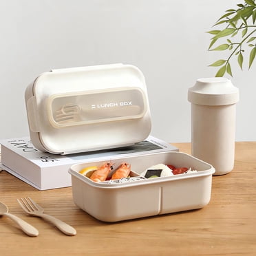 EGNMCR Lunch Box Japanese Style Sealed Lunch Box Light Adult Student Office Compartment Lunch Box Wheat straw lunch box