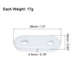 thumbnail image 2 of Unique Bargains Poids de Rideau (17g), Poids de Fer pour Salle de Bain Rideaux Maison Nappe Drapeaux, Blanc, Lot de 16, 2 of 6