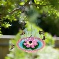 thumbnail image 2 of Huanglei Bain d'Oiseaux Suspendu avec Bulles de Bain d'Oiseaux Fonctionnelles Solaires Eau de Bain d'Oiseaux pour Mangeoire pour Colibris, 2 of 4