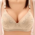 thumbnail image 1 of AherBiu Wireless Bras for Women Plus Size Comfort Soft Full Coverage High Support Push up Bralette Solid Color Bras, 1 of 9