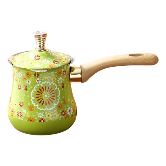 simhoa Cafetière Turque, Cafetière avec Poignée, Chauffe-Beurre Grec Polyvalent à Longue Poignée en Bois pour Cuisine Pique-Nique Restaurant S