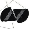 thumbnail image 4 of Black White Triangle Velvet Powder Cosmetic Puffs Mini Makeup Sponge Make Up Tools, 4 of 5