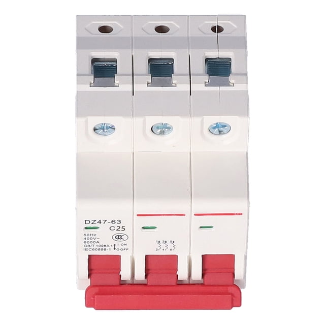 Disjoncteur 3P, Disjoncteurs Miniatures à Structure Modulaire Interrupteur à Air Domestique avec Protection contre les Surcharges pour Boîtier de Distribution pour Équipement d'Éclairage