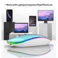 thumbnail image 3 of Wireless Bluetooth Mouse Rechargeable Silent Mouse Dual Mode (Bluetooth 5.1 + 2.4G) with Nano Receiver, 3 of 7
