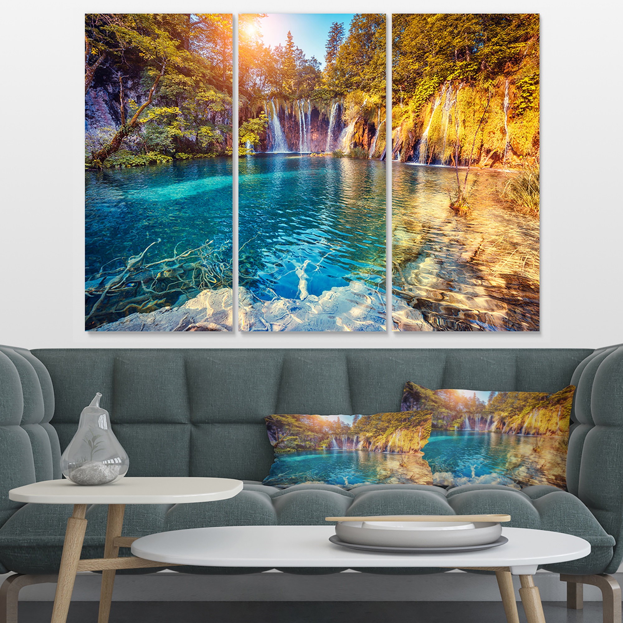 Tableau imprimée sur toile photographie Design Art Eau et soleil