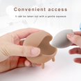 thumbnail image 2 of Makeup Sponge Holder Shatterproof Eco-Friendly Silicone Case for Makeup Storage Supplies(Coffee Color), 2 of 7