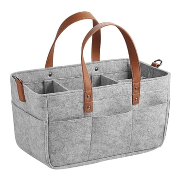 Baby Diaper Bag for Baby Mummy Makeup Bag Nursery Storage Bag Practical Reusable Light Gray