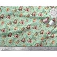 thumbnail image 2 of Soimoi Silk Fabric Owl,Squirrel & Rabbit Animal Printed Craft Fabric by The Yard 42 Inch Wide, 2 of 3