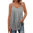 thumbnail image 1 of Innerwin Camisole Couleur Unie Débardeur Femme Fête Sans Manches Ample Cami Gris 3TG, 1 of 6