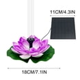 thumbnail image 3 of Solar Powered Floating Pond Fountain with Interchangeable Nozzles | Leaf & Flower Design | 30-60cm Water Spray Height | Weather-Resistant Outdoor Water Feature for Garden Decor, 3 of 5