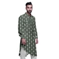 thumbnail image 3 of Atasi Kurta Décontractée Imprimée à Col Mandarin Chemise Ethnique Longue Kurta Asymétrique, 3 of 6