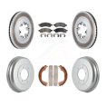 thumbnail image 1 of Transit Auto Front Rear Coated Disc Brake Rotors Semi-Metallic Pads and Drum Kit for Car Chevrolet Colorado GMC Canyon KGF-102406, 1 of 11