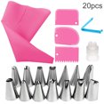 thumbnail image 1 of 20pcs Reusable Cake Baking Set Portable Baking Pastry Accessories Kitchen Cooking Scraper Tools, 1 of 7