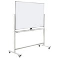 thumbnail image 2 of Tableau Blanc Mobile Double Face Magnétique Effaçable à Sec sur Roues - Cadre en Aluminium Support Magnétique Portable Tableau Blanc - 48"x36 Pouces Tableaux Blancs Roulants avec Fonction de Retournement Facile, 2 of 4