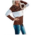 thumbnail image 2 of RKSTN Sweaters for Women Fashion Stripe Leopard Print Comfortable Long Sleeves Sweater Tops Fall Sweaters, 2 of 8