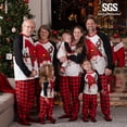 thumbnail image 2 of PatPat Pyjama de Noël pour Femme, Ensemble Assorti 2 Pcs pour Toute la Famille : Haut à Manches Longues avec Motif Père Noël et Pantalon à Carreaux Rouges. Parfait comme Cadeau de Noël. Chaussettes Incluses. Taille M., 2 of 14