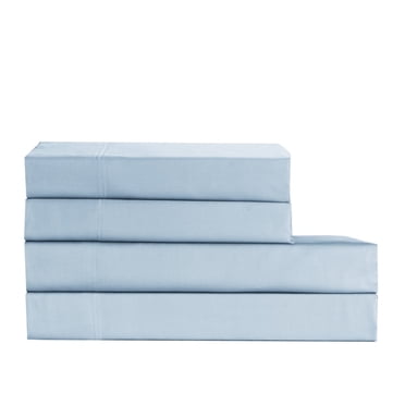 Intuition 4-Piece 100% Egyptian Cotton Sheet Set - 600 TC - Queen - Celestial Blue