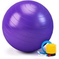thumbnail image 1 of Exercise Ball 55-75CM Birthing Ball Stability Ball Included Quick Yoga Ball Pump Purple 2,000-Pound Capacity, 1 of 7