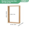 thumbnail image 3 of 2-Pack Dried Flower Frame, 8 x 12 Inch Double Acrylic Wooden Dried Flower Photo Floating Frame [Wood Color], 3 of 7