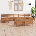 thumbnail image 1 of vidaXL 9 Piece Garden Lounge Set Honey Brown Solid Wood Pine, 1 of 5