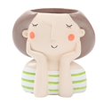 thumbnail image 1 of Abbracc Resin Girl Flowerpot Succulent Planter Pot Desktop Ornament, 1 of 8