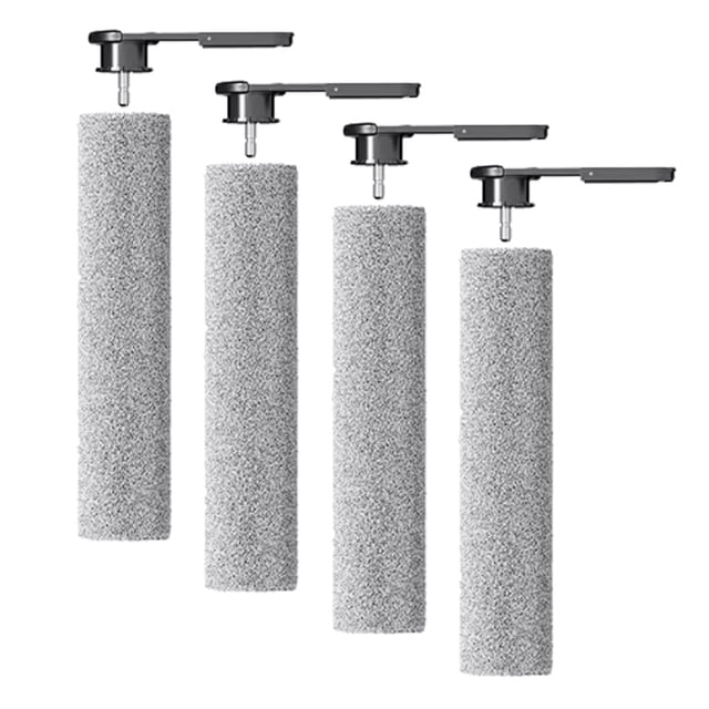 Ensemble de Brosses à Rouleau Détachables pour Aspirateurs Tineco S6/S7Pro Version 2, avec Brosses à Rouleau Rotatives Bidirectionnelles pour le Nettoyage et l'Entretien des Filtres. Comprend Quatre Brosses Cylindriques Texturées avec Mécanismes d'Accessoire, Idéal pour des Tâches de Nettoyage Polyvalentes.