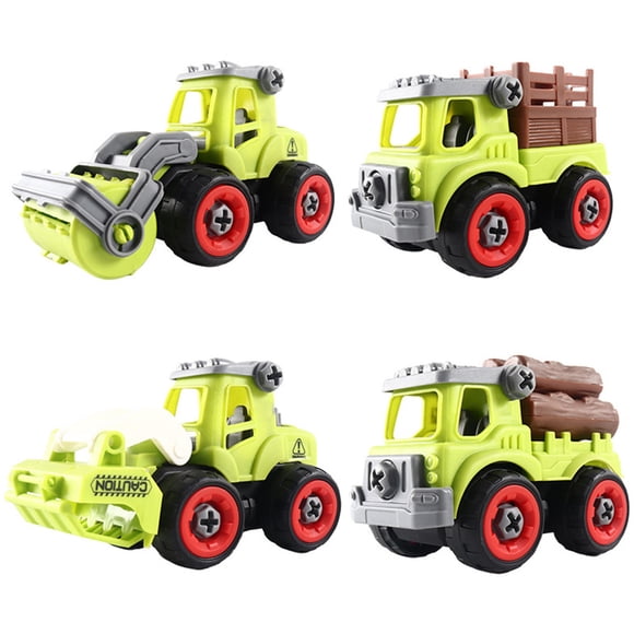 Tel Qu'illustré Bricolage Voiture Jouet Verte Démontée pour Enfants Véhicule Modèle à Assembler avec Pièces Mobiles Jouet Pousser et Partir pour Garçons et Filles Jouet Éducatif de Construction 10,37 Oz