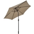 thumbnail image 4 of Gymax 9 ft Outdoor Patio Market Table Umbrella Garden Yard w/ Crank 6 Ribsb Tan, 4 of 7