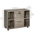 thumbnail image 3 of Vinsetto Mobile File Cabinet with Top Lockable Drawer for Home Office, 3 of 10