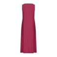 thumbnail image 4 of Jsaierl Robes d'Été pour Femmes 2024 Robe Sans Manches en Coton et Lin Robe Décontractée de Couleur Unie Robe à Col en V Coupe Ample Longues Robes, 4 of 5