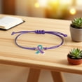 thumbnail image 2 of Advocate The Bracelet For Womens Health Ribbon Bracelet Breast Illness Awareness Day Pull-Out Hand Chain Holiday Gift, 2 of 6